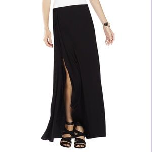 BCBGMaxAzria | ‘Logan’ Black Ruffle Trim Maxi Skirt *NWT*